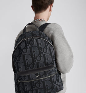 Rider Backpack • Black Maxi Dior Oblique Jacquard