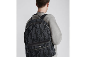 Rider Backpack • Black Maxi Dior Oblique Jacquard