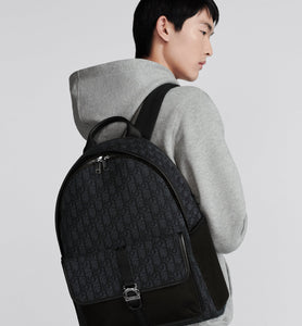 Dior 8 Backpack • Black Dior Oblique Jacquard