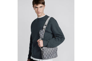 Saddle Triple Pouch • Dior Gray CD Diamond Canvas