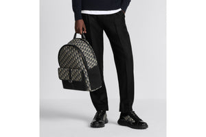 Dior 8 Backpack • Beige and Black Dior Oblique Jacquard