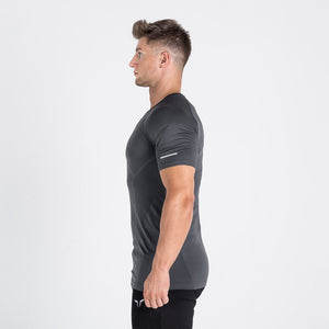 Seamless Spyder Tee - Grey in Half Sleeves