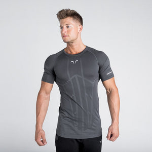 Seamless Spyder Tee - Grey in Half Sleeves