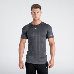Seamless Spyder Tee - Grey in Half Sleeves