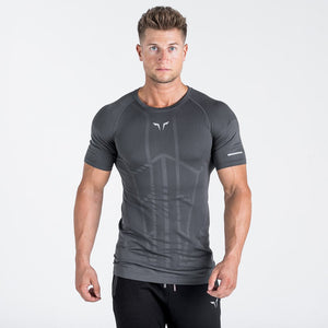 Seamless Spyder Tee - Grey in Half Sleeves
