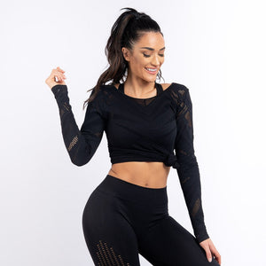 She-Wolf Seamless Tee - Black