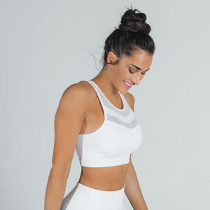 Mesh White Look | Bra + Leggings