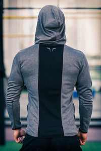 GREY X-ZIPPER HOODIE