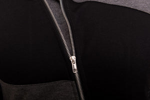 GREY X-ZIPPER HOODIE