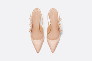 J'Adior Slingback Pump • Nude Embroidered Satin and Cotton