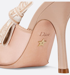 J'Adior Slingback Pump • Nude Embroidered Satin and Cotton