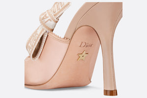 J'Adior Slingback Pump • Nude Embroidered Satin and Cotton