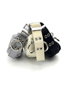 BABY SASHA KEYRING BAG - GLOSSY BLACK
