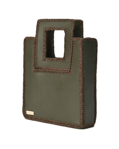Khaki Green Medium Clutch