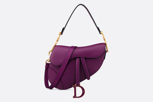 Saddle Bag with Strap • Mulberry Smooth Calfskin