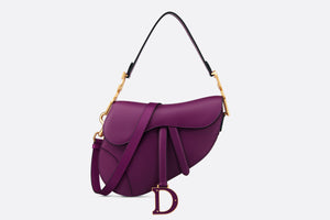 Saddle Bag with Strap • Mulberry Smooth Calfskin