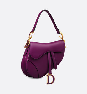 Saddle Bag with Strap • Mulberry Smooth Calfskin