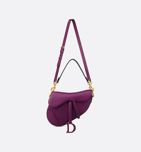 Saddle Bag with Strap • Mulberry Smooth Calfskin