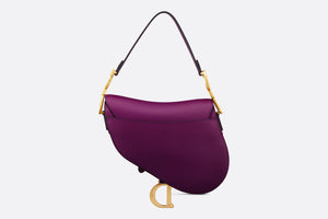 Saddle Bag with Strap • Mulberry Smooth Calfskin