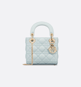 Mini Lady Dior Bag • Placid Blue Cannage Lambskin