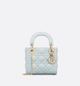 Mini Lady Dior Bag • Placid Blue Cannage Lambskin