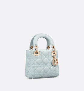 Mini Lady Dior Bag • Placid Blue Cannage Lambskin