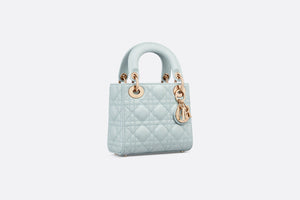 Mini Lady Dior Bag • Placid Blue Cannage Lambskin