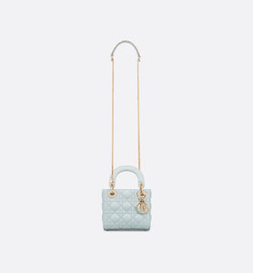 Mini Lady Dior Bag • Placid Blue Cannage Lambskin