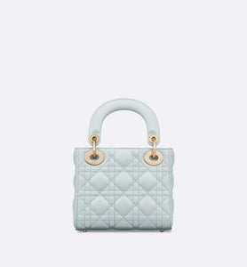 Mini Lady Dior Bag • Placid Blue Cannage Lambskin