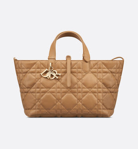 Medium Dior Toujours Bag • Medium Tan Macrocannage Calfskin