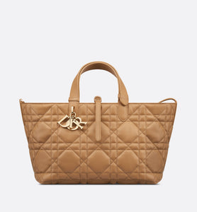 Medium Dior Toujours Bag • Medium Tan Macrocannage Calfskin