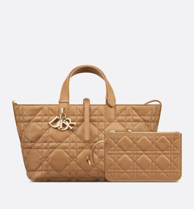 Medium Dior Toujours Bag • Medium Tan Macrocannage Calfskin