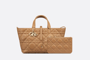 Medium Dior Toujours Bag • Medium Tan Macrocannage Calfskin