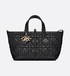 Medium Dior Toujours Bag • Black Macrocannage Calfskin