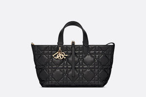 Medium Dior Toujours Bag • Black Macrocannage Calfskin