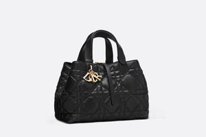 Medium Dior Toujours Bag • Black Macrocannage Calfskin