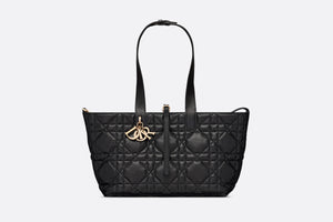 Medium Dior Toujours Bag • Black Macrocannage Calfskin