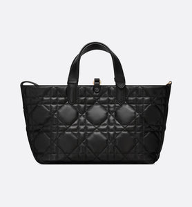 Medium Dior Toujours Bag • Black Macrocannage Calfskin