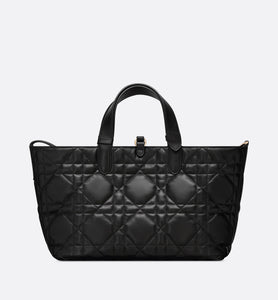 Medium Dior Toujours Bag • Black Macrocannage Calfskin