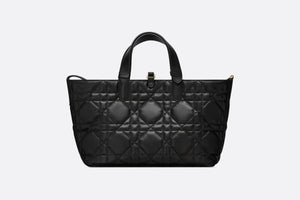 Medium Dior Toujours Bag • Black Macrocannage Calfskin