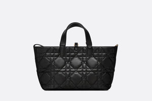 Medium Dior Toujours Bag • Black Macrocannage Calfskin