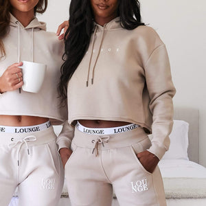 Cropped Hoodie - Mink