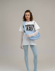 Blue hoop bag