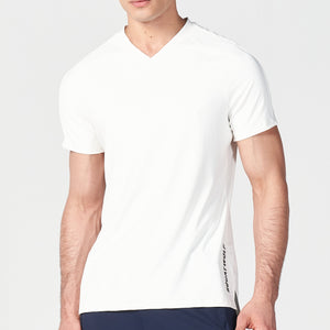 Core V-neck AeroTech Tee - Pearl White