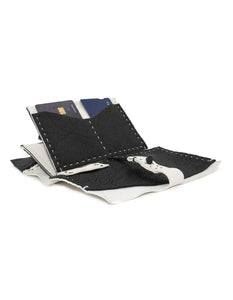 2tone open seam long wallet