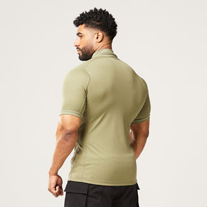 Code Zip Up Tee - Deep Lichen Green