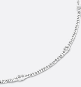 CD Icon Thin Chain Link Necklace • Silver