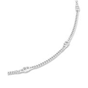 CD Icon Thin Chain Link Necklace • Silver