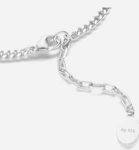 CD Icon Thin Chain Link Necklace • Silver