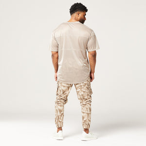Code Oversized Mesh Tee - Cobblestone